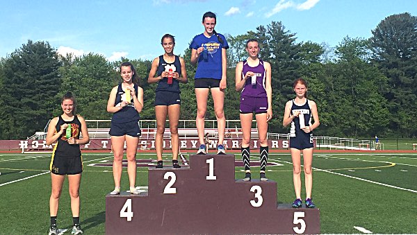 trackandfield Eisenhut atop the section IV 1500 podium