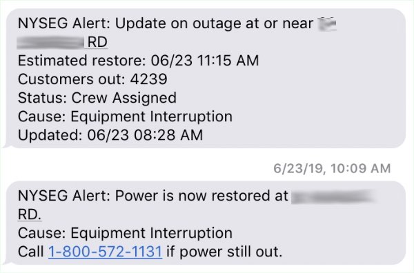 NYSEG Outage Alert